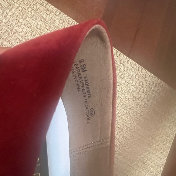 AEROSOLS DARK RED SUEDE PUMPS - Picture 5 of 5